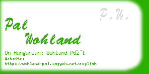 pal wohland business card